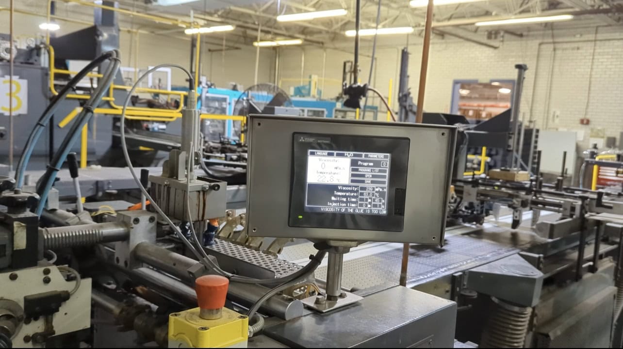 Emmeci #MC-92-HSB, Fully Automatic Rigid Box Line, Wrapper Discharge, 110 PSI - Image 2