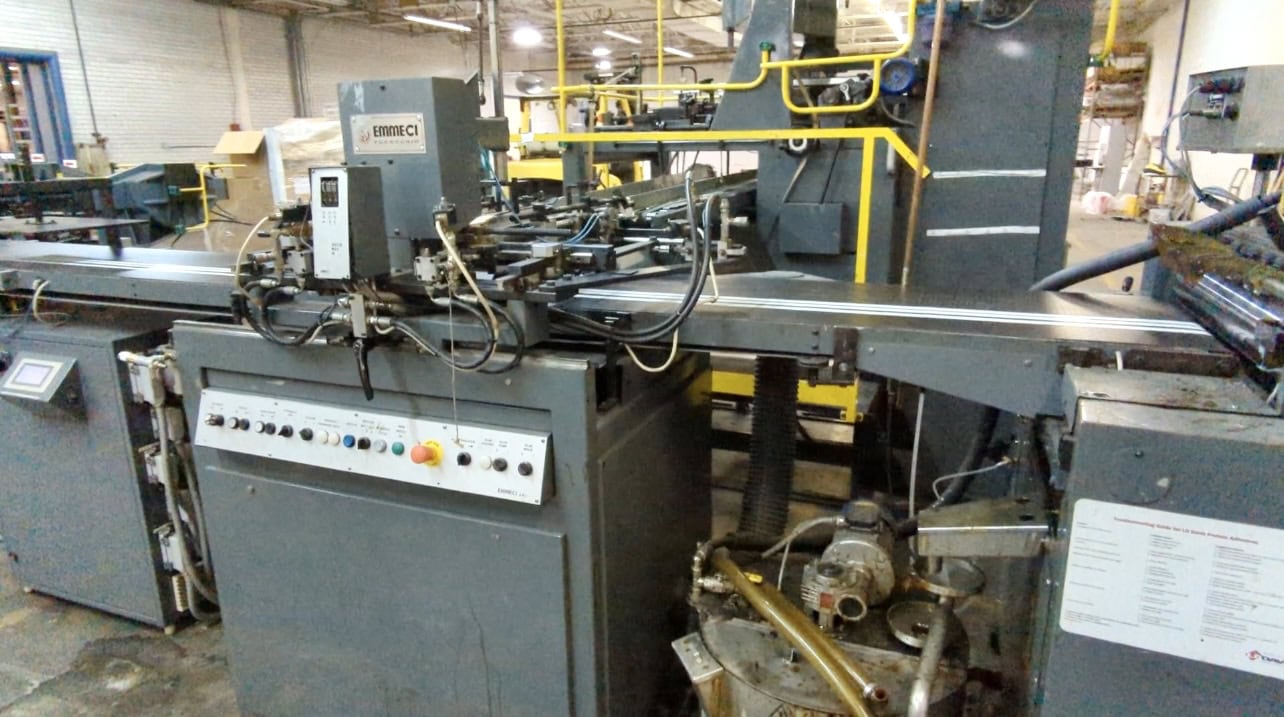 Emmeci #MC-92-HSB, Fully Automatic Rigid Box Line, Wrapper Discharge, 110 PSI - Image 2