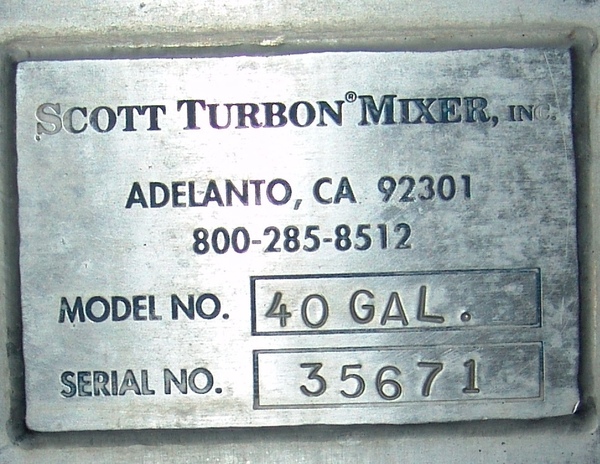 Scott Turbon, 40 gallon twin shaft paddle blender, from industrial food manufacturing - Image 4