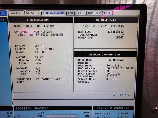 Haas #TM-1, vertical machining center, 10 automatic tool changer, 30" X, 12" Y, 16" Z, 4000 RPM, #40, 7.5 HP - Image 10