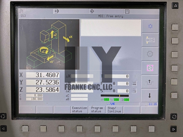 DMG, Mori Deckel Maho #DMU-80P-hi-dyn, vertical machining center, 5-Axis, 60 automatic tool changer, 31.5" X - Image 6