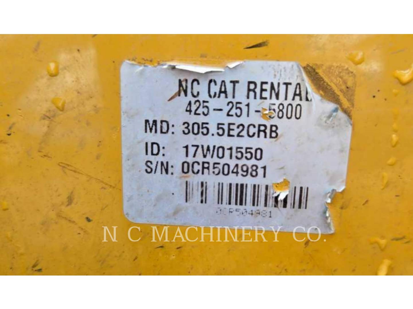 Caterpillar 305.5E2CRB, Crawler Excavator, 3316 hours, S/N: CR504981, 2018 - Image 5