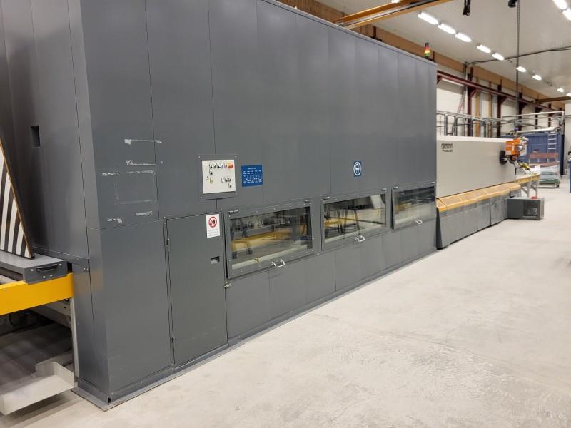 94.5" x 189" Glaston #RC-200-2448, Flat Glass Tempering Furnace, 715&deg;C, Ind & Outfeeds, Quenching Station - Image 4