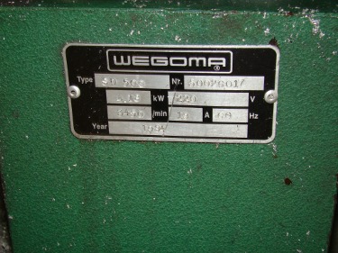 20" Wegoma #SD500, Circular Saw, 3 HP, 440 V., 1994 - Image 8