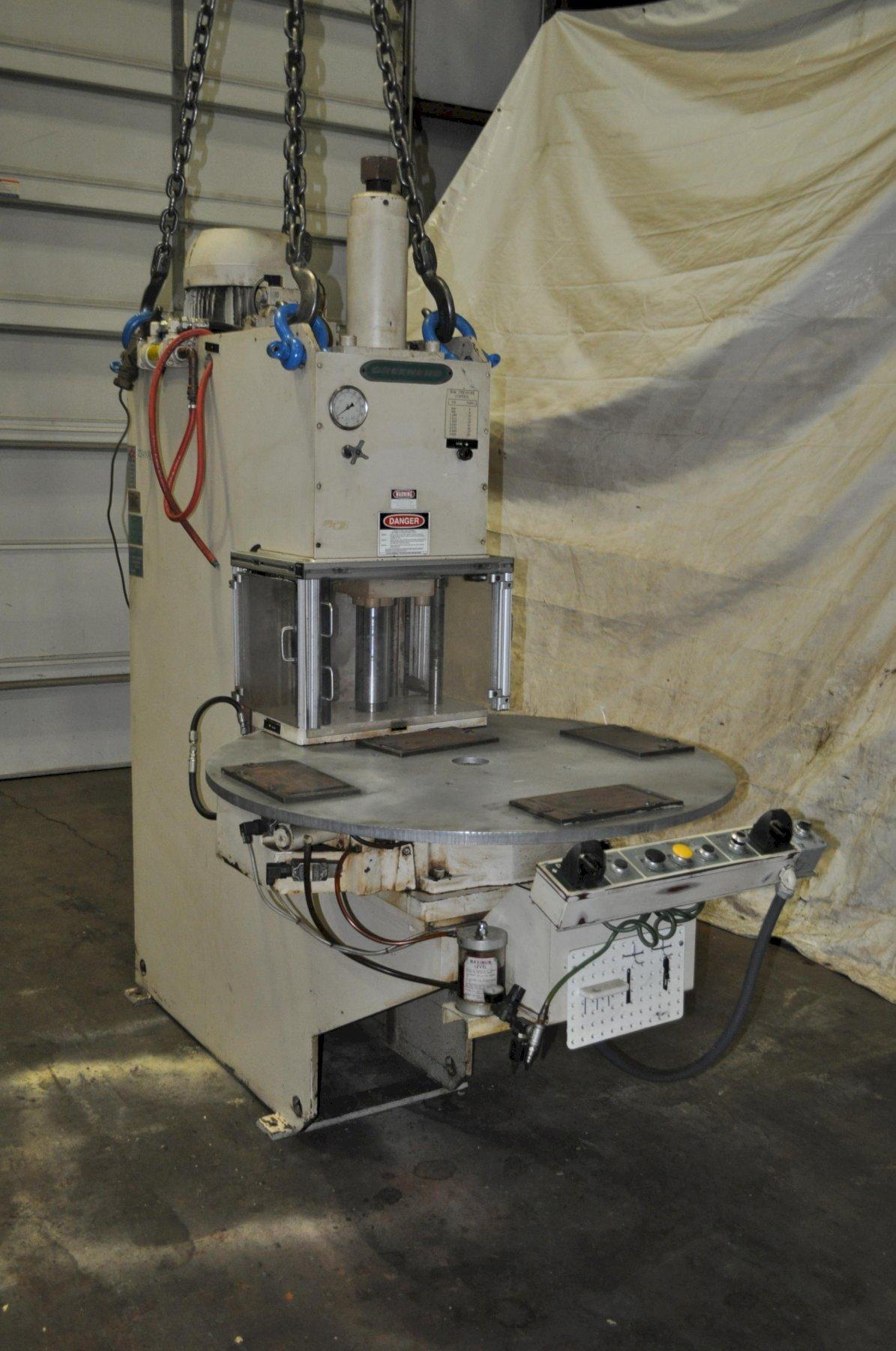 30 Ton, Greenerd #HCA-30-30L8, hydraulic press, 15" stroke, 20" daylight, 10" throat, 24" x13" bed, 120 - Image 1