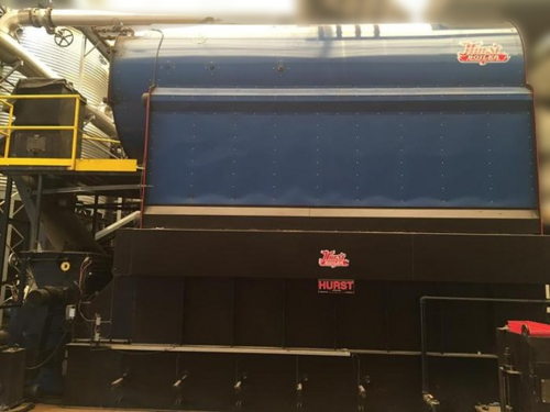 500 HP Hurst, Biomass Wood Boiler, 15 psi, w/185 ton bin, 2007 - Image 8