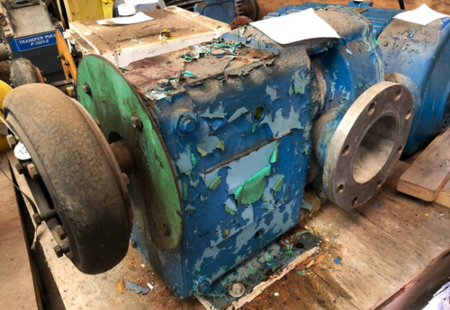 450 GPM @ 200 psi Waukesha #5080, Positive Displacement Pump w/15 HP & Gearbox, 6" in/out, 600 RPM - Image 1
