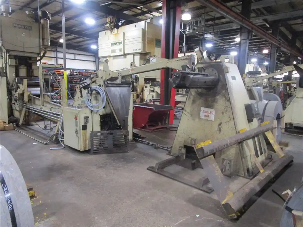 26" x .35" Minster, Servo Feed Line, 15000 lb., w/MEF5-26S Servo Feed, MTT12-26S Thread Table, MSH30-26-7 - Image 1