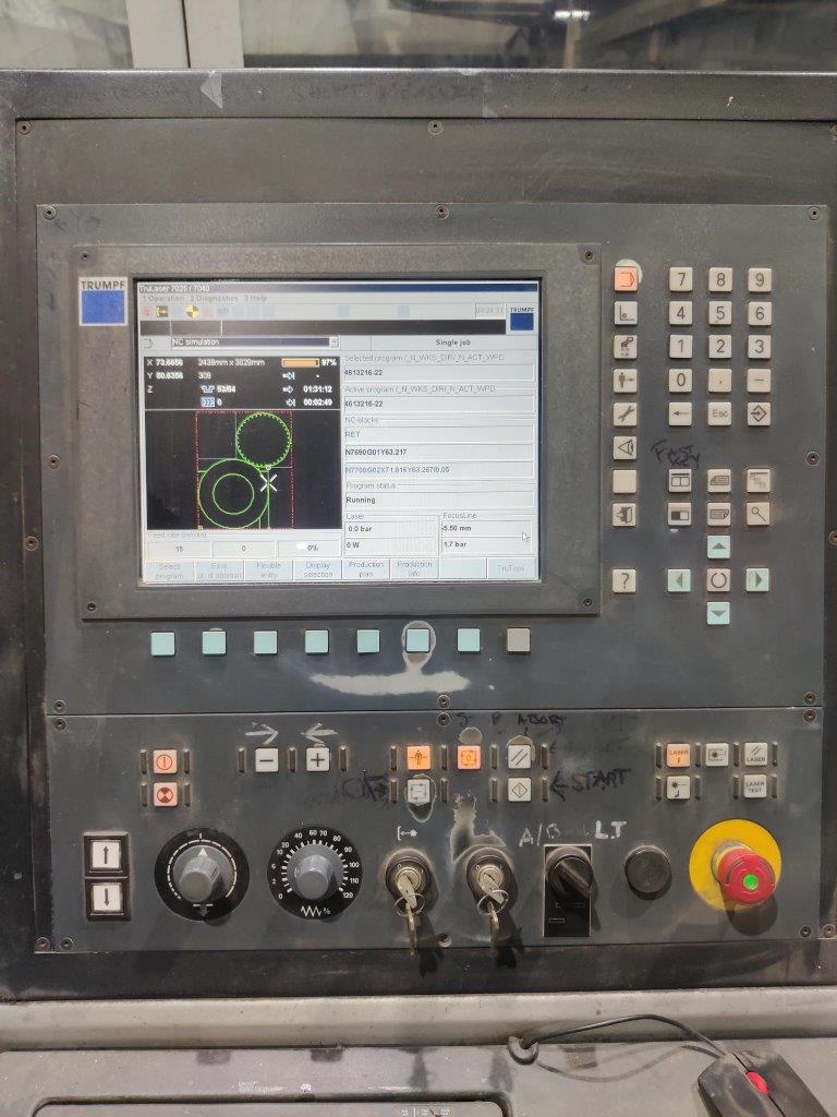 Trumpf #TruLaser-8000, CNC Co2 laser, 6000 watt, 8' x 13' sheet, Siemens Sinumerik 840D, 2011 - Image 5