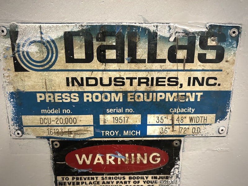 20000 lb. Dallas #DCU-20000, Coil Upender - Image 7