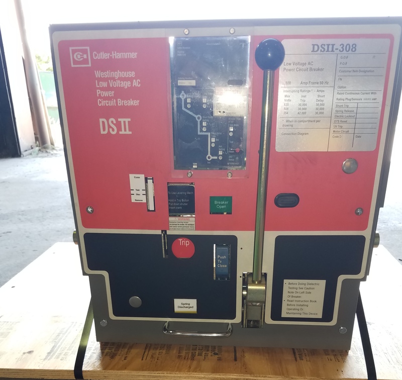 800 Amps, Cutler-Hammer, DSII-308, manually operated, electrically operated, drawout, Digitrip - Image 1