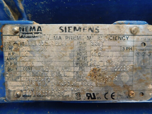 Warman Weir Isogate #3SR43172RW, cantilever pump, 50 HP, 1780 RPM, 460 V. 3 phase - Image 10
