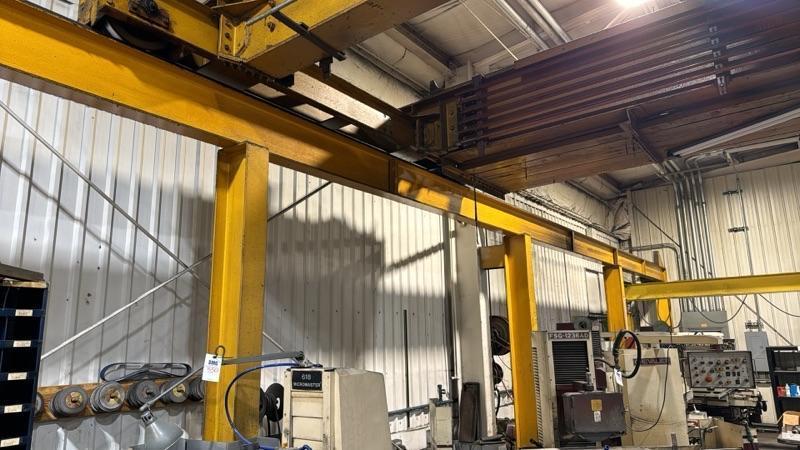 5 Ton, P & H Double Grinder Bridge Crane, 42' Span, 48' Runway, 10' Column, Pendant Control - Image 8