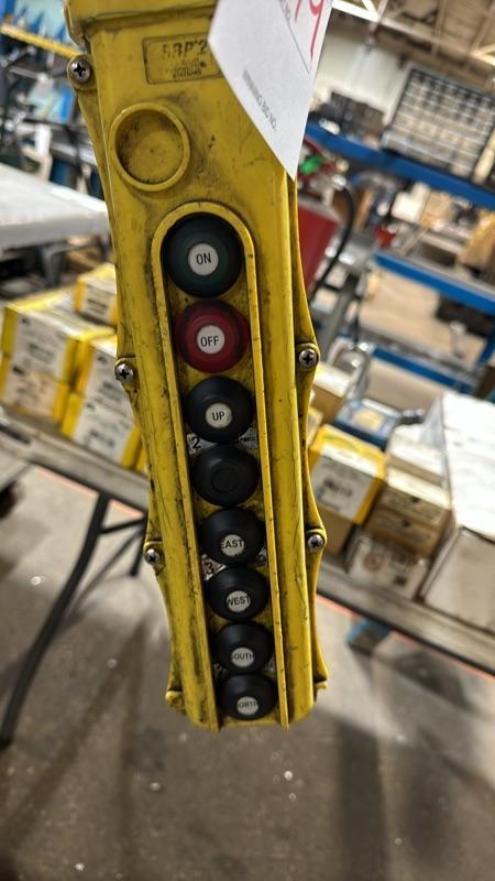 5 Ton, P & H Double Grinder Bridge Crane, 42' Span, 48' Runway, 10' Column, Pendant Control - Image 9