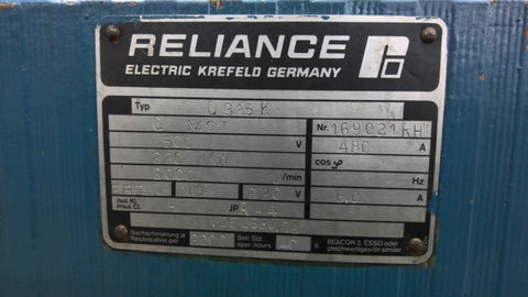 295 HP 2000 RPM Reliance G315K, 480 VA - Image 6