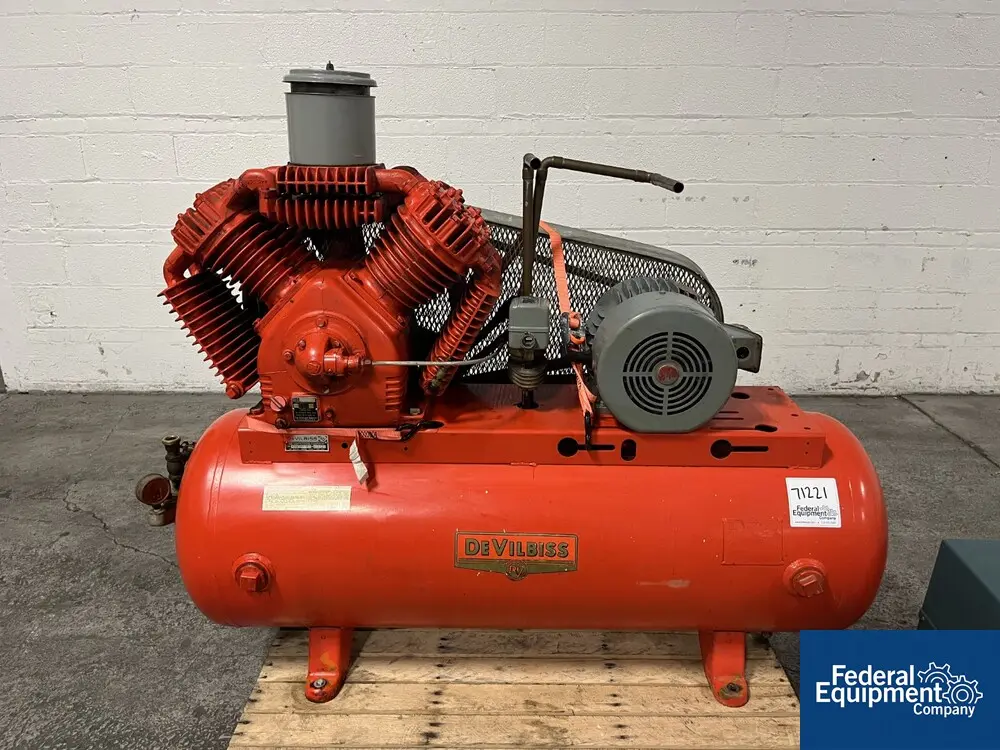 7.5 HP DeVilbiss #VDs-5050, Air Compressor, 1755 RPM, 460 V., 300 PSI - Image 2