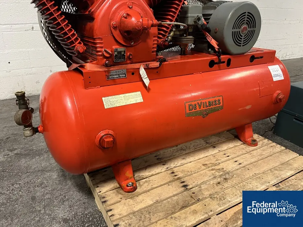 7.5 HP DeVilbiss #VDs-5050, Air Compressor, 1755 RPM, 460 V., 300 PSI - Image 4