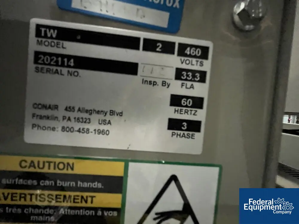 24 kW Conair #Tw2, Thermolator, 460 V., Single Zone, Tw-2 Microprocessor - Image 2