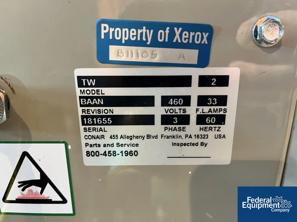 24 kW Conair #TW2, Thermolator, 460 V., Single Zone - Image 2