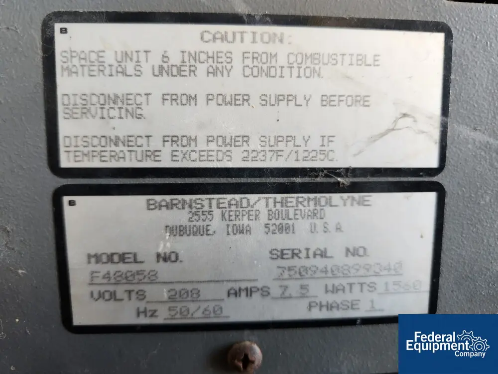Thermoline #48058, Mini-Furnace, 7" W x 11" L x 5" H, 208 V. - Image 2
