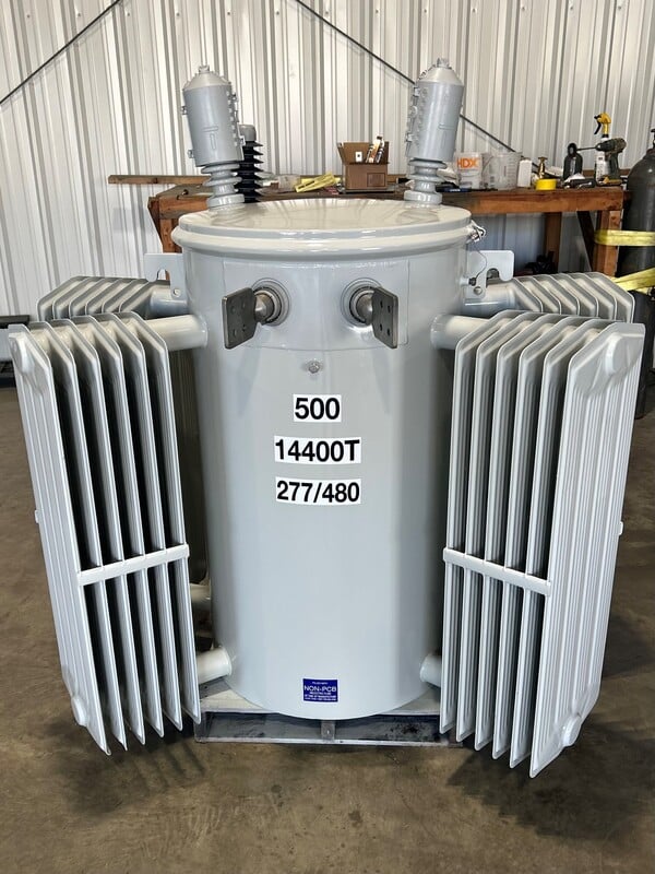 500 KVA 14400/24900 Primary, 277/480 Secondary, Howard, oil-filled, 1-phase (3 available) - Image 3