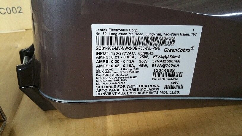 LeoTek, LED Street & Parking Lot Lights, watts - Image 2
