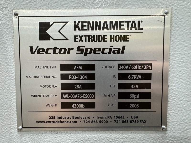 Extrude Hone #8/6-Vector-200 Special, 860 PSI Extrusion Pressure, AB Micrologix 1200, 2003 - Image 9