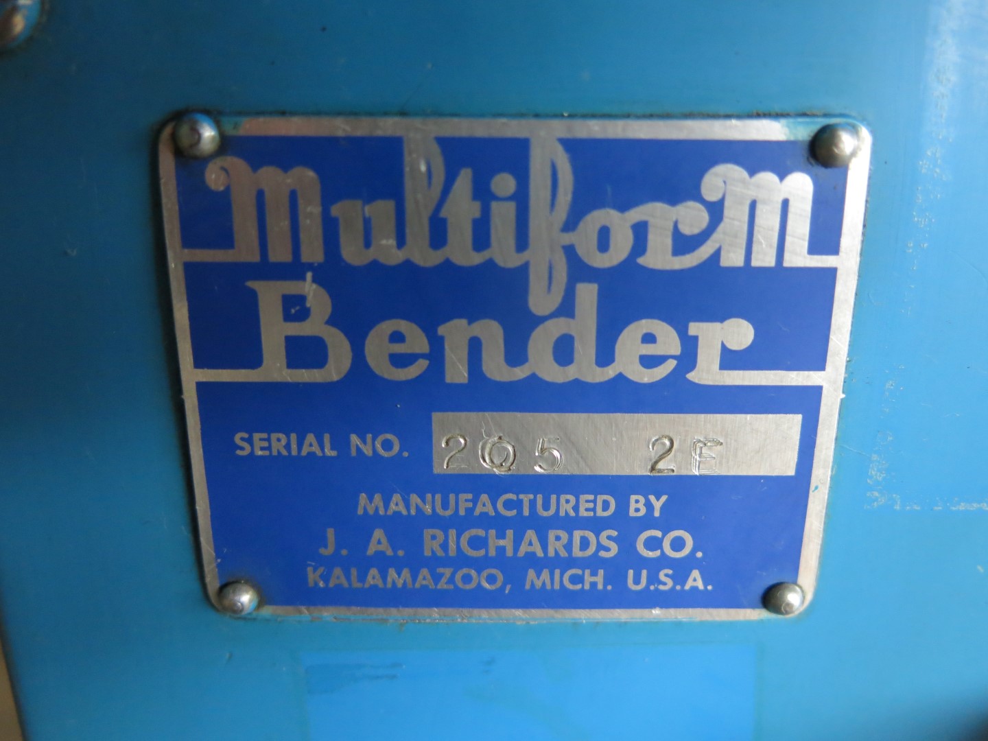 3/4" x 12" Richards, Multiform Hydraulic Bender, 230 V. - Image 5