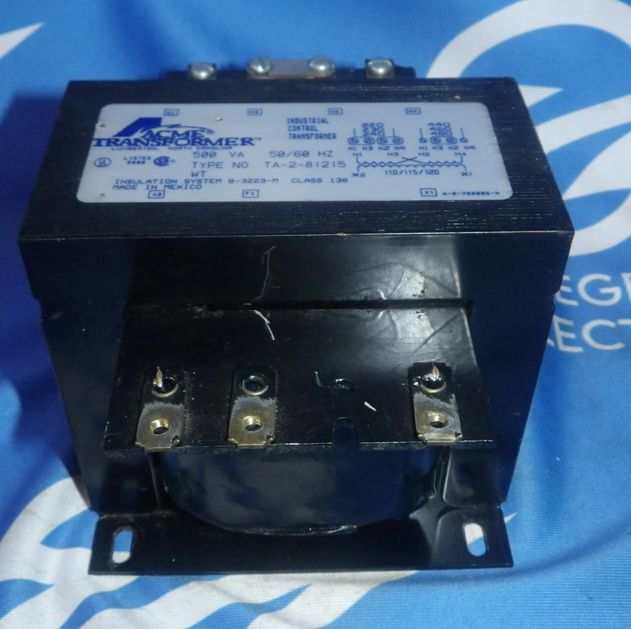 Acme TA-2-81215, 500 VA 50/60 HZ Class 130 control transformer, 1 year warranty - Image 7