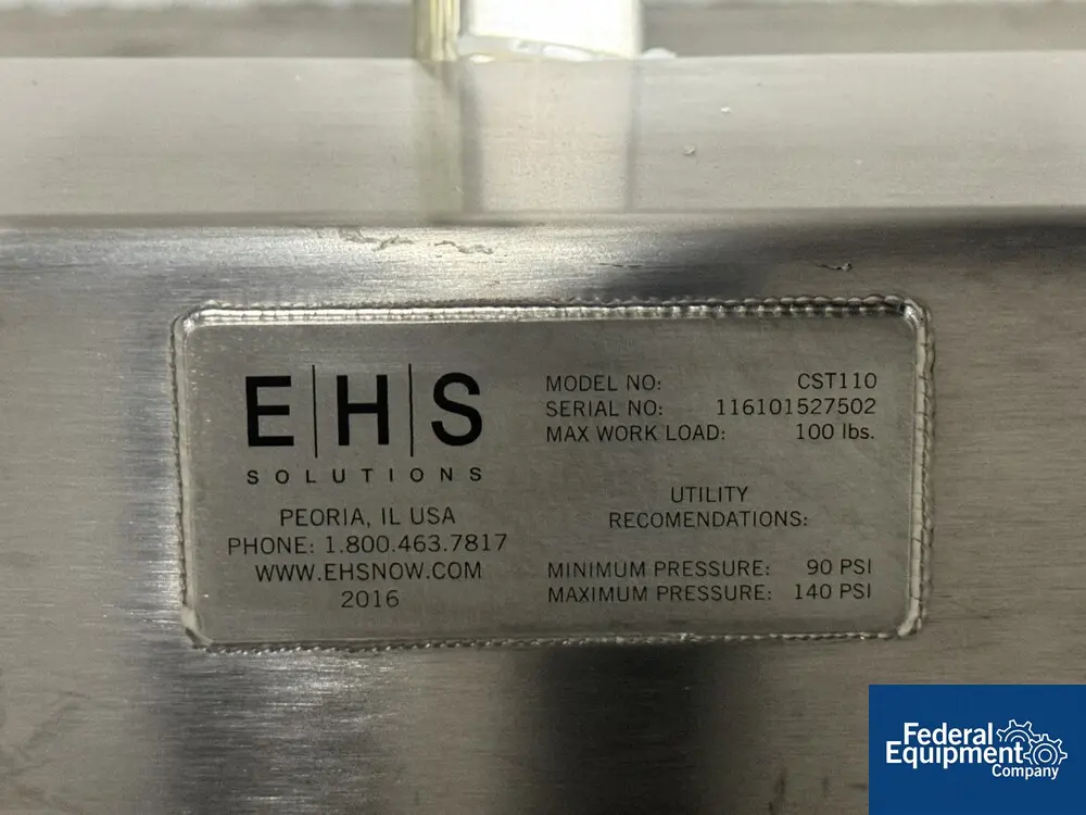 110 lb. EHS #CST110, Stainless Steel Drum Lift - Image 2