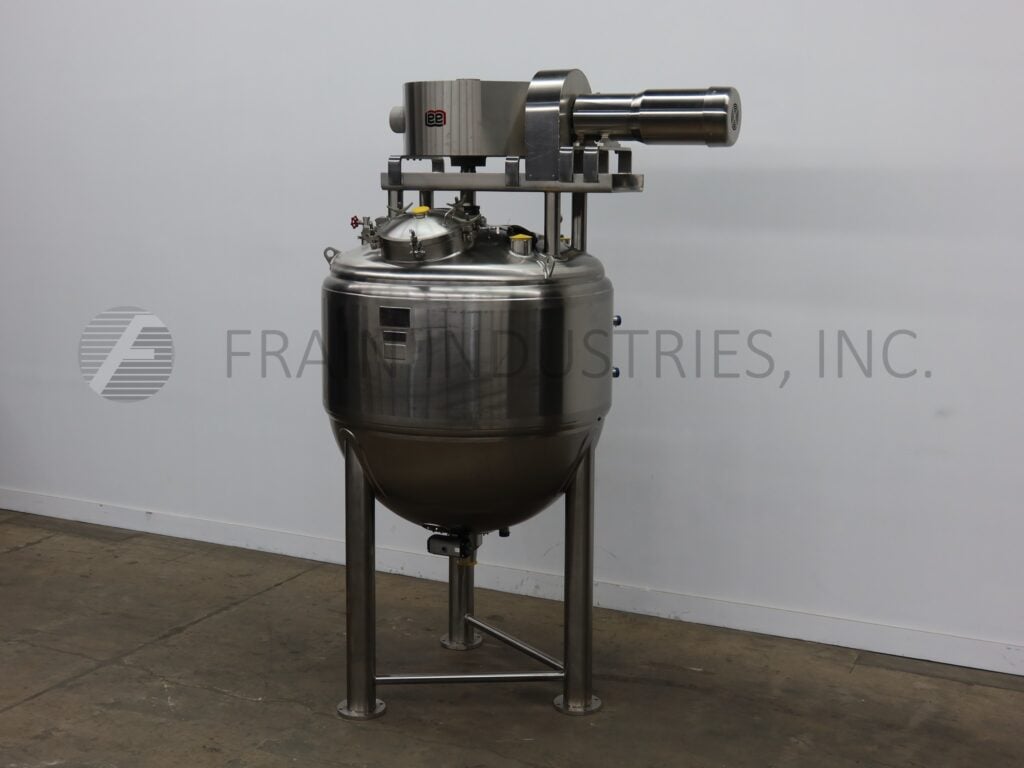 528 gallon Lee #2000LD9MS, Jacketed Vacuum Kettle, 62" diameter X 27" Straight Side, 15 HP Agitator - Image 1