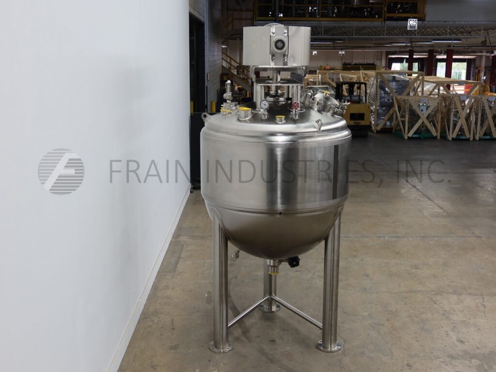 528 gallon Lee #2000LD9MS, Jacketed Vacuum Kettle, 62" diameter X 27" Straight Side, 15 HP Agitator - Image 4