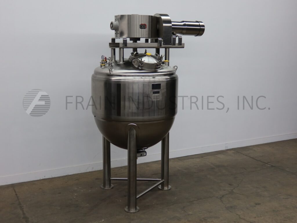 528 gallon Lee #2000LD9MS, Jacketed Vacuum Kettle, 62" diameter X 27" Straight Side, 15 HP Agitator - Image 5