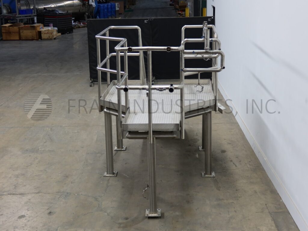 68" x 112" Standing Platform Mezzanine, 47" Tall, (5) Step Staircase, 42" Guard Rails - Image 4