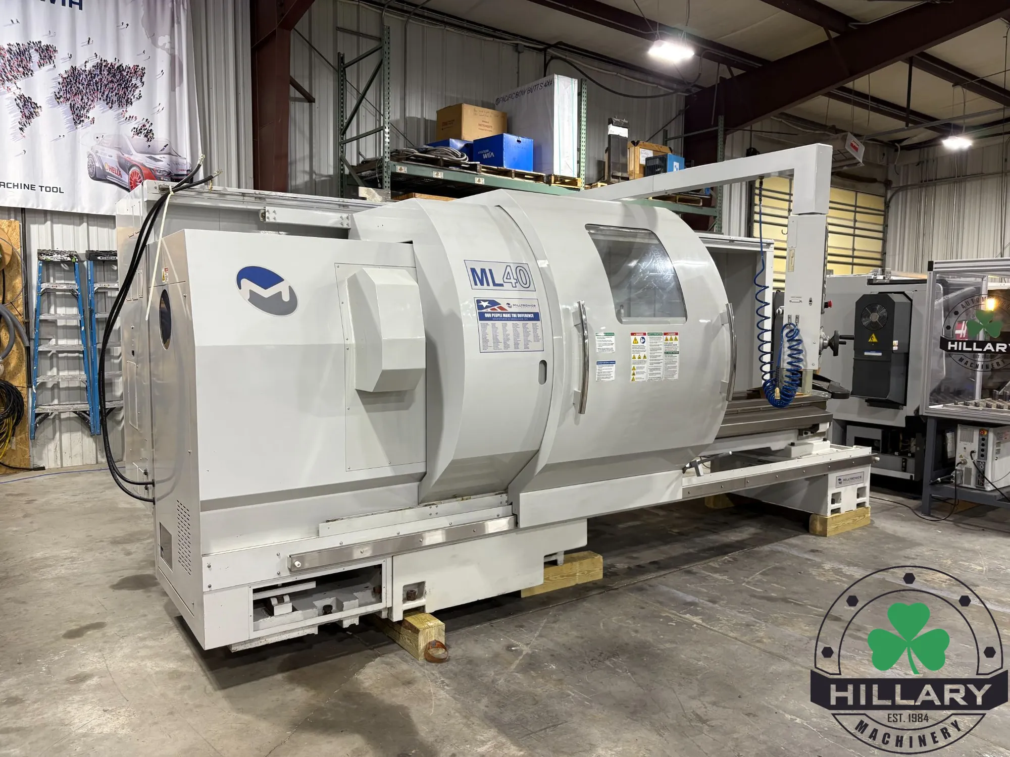 Milltronics #ML-40/80, 2 Axis Combination Lathe, 40" swing, 14" bar, 87" centers, 35 HP, tailstock, 2008 - Image 3