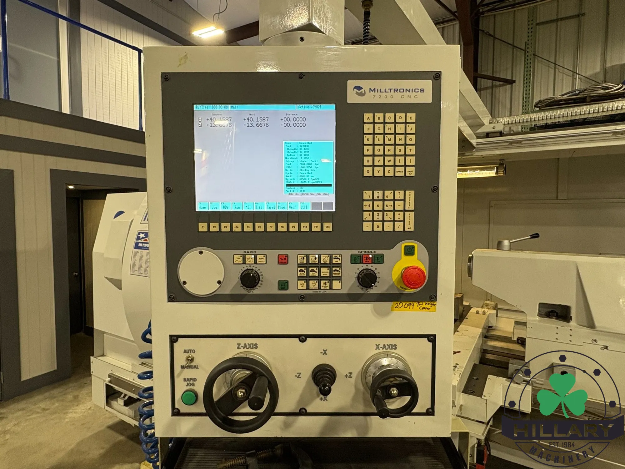 Milltronics #ML-40/80, 2 Axis Combination Lathe, 40" swing, 14" bar, 87" centers, 35 HP, tailstock, 2008 - Image 7