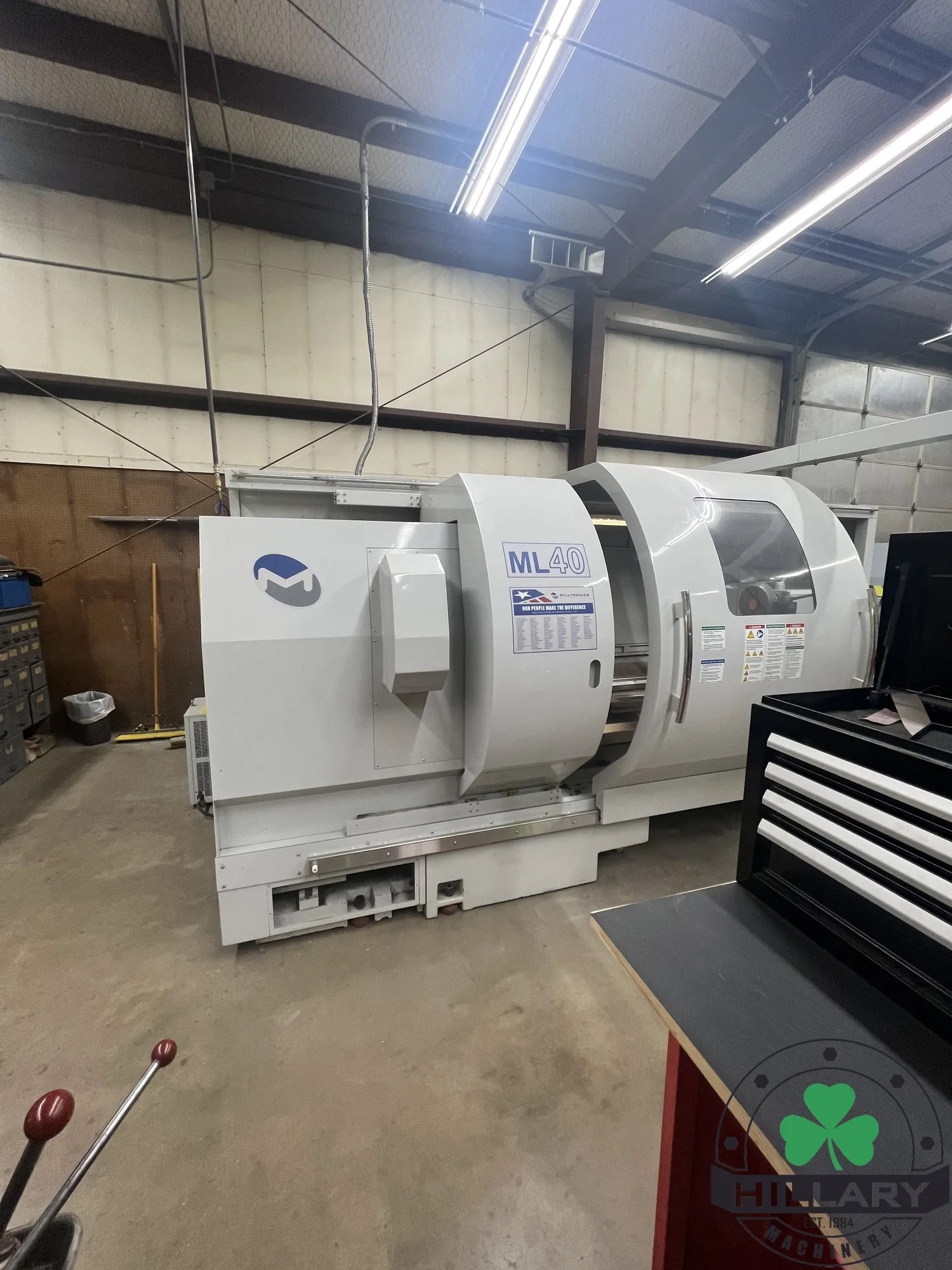Milltronics #ML-40/80, 2 Axis Combination Lathe, 40" swing, 14" bar, 87" centers, 35 HP, tailstock, 2008 - Image 8