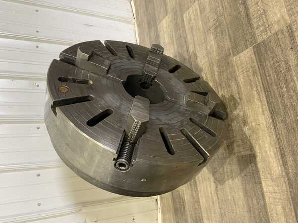 25" Bison 4-Jaw Independent Lathe Chuck, 550 RPM - Image 1