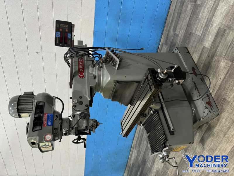 Comet #3KV, Vertical Mill, 10" x50" table, 4250 RPM, 3 HP, 1985 - Image 9