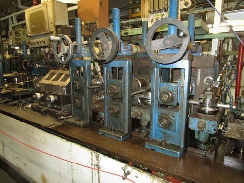 2" Yoder Tig Tube Mill, Tig Welder, 4000 lb. American Steel Line Uncoiler, Forming Mill, Tig Welder, Weld - Image 1
