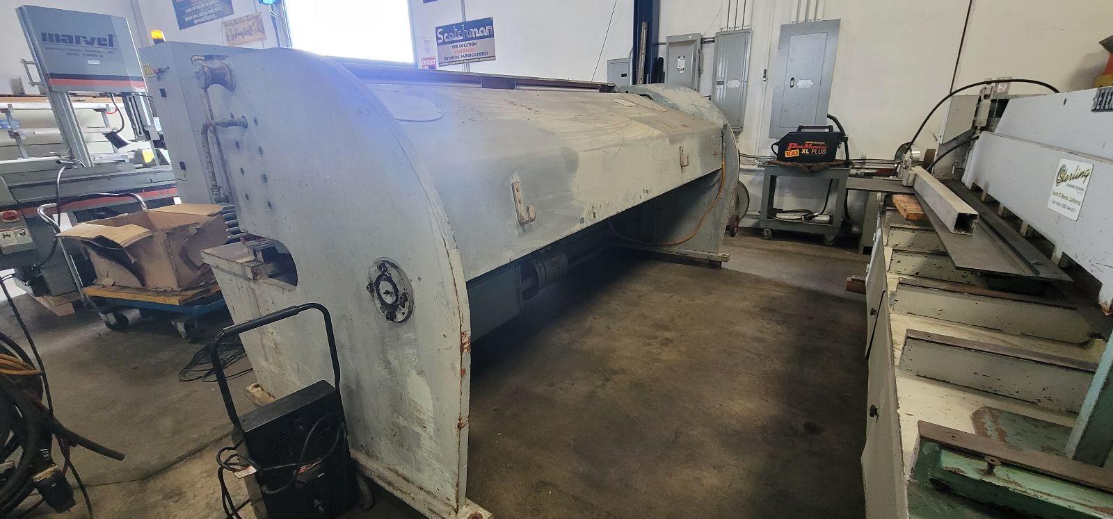 3/16" x 10' Elga Hydrapower #10316, hydraulic shear, front operated power back gauge w/indicator, squaring - Image 4