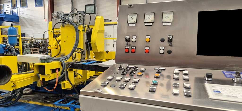 6.61" diameter Tube Cutoff Machine, OTO, Double Blade Slow Milling, 19 KW, 40 V., .3" Thick Capacity - Image 1