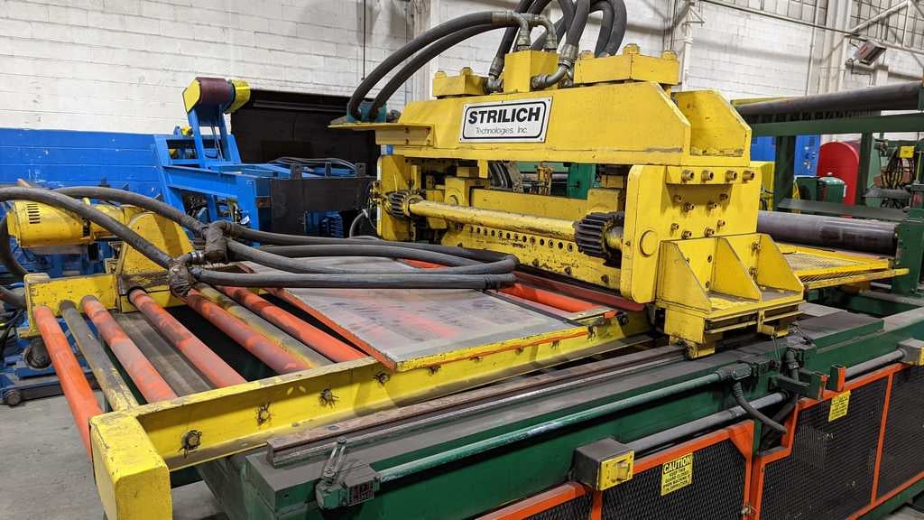 Strillich Flying Shear, .135" x 4', 125 FPM, Hydraulic Cutoff Die, Rank & Pinion Die Accelerator, 1994 - Image 2