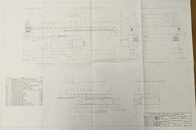 Strillich Flying Shear, .135" x 4', 125 FPM, Hydraulic Cutoff Die, Rank & Pinion Die Accelerator, 1994 - Image 5
