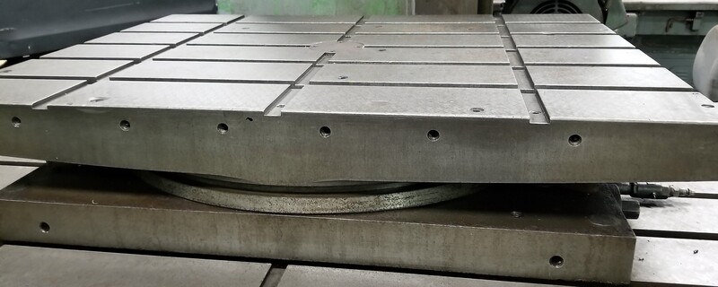 30" x 40" Devlieg #AM, Rotary Table, 5 T-Slots, 8" Height, Table Lock Clamps - Image 3
