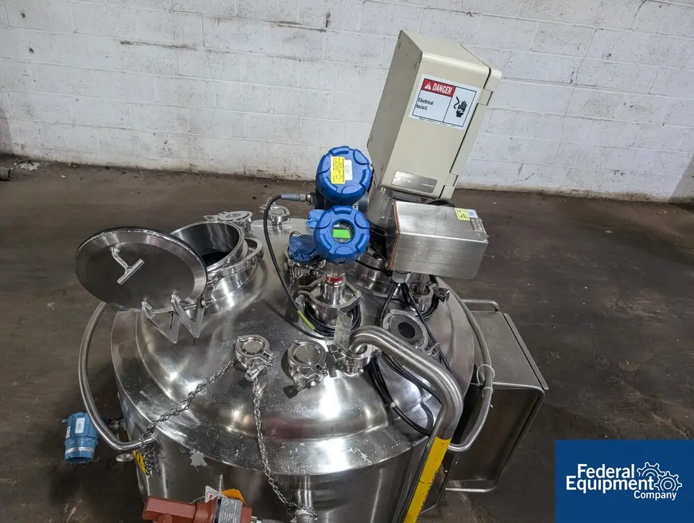 66 gallon Precision, Stainless Reactor, 316L Stainless Steel, 45/100#, 30" diameter x 17" straight side, dish - Image 6