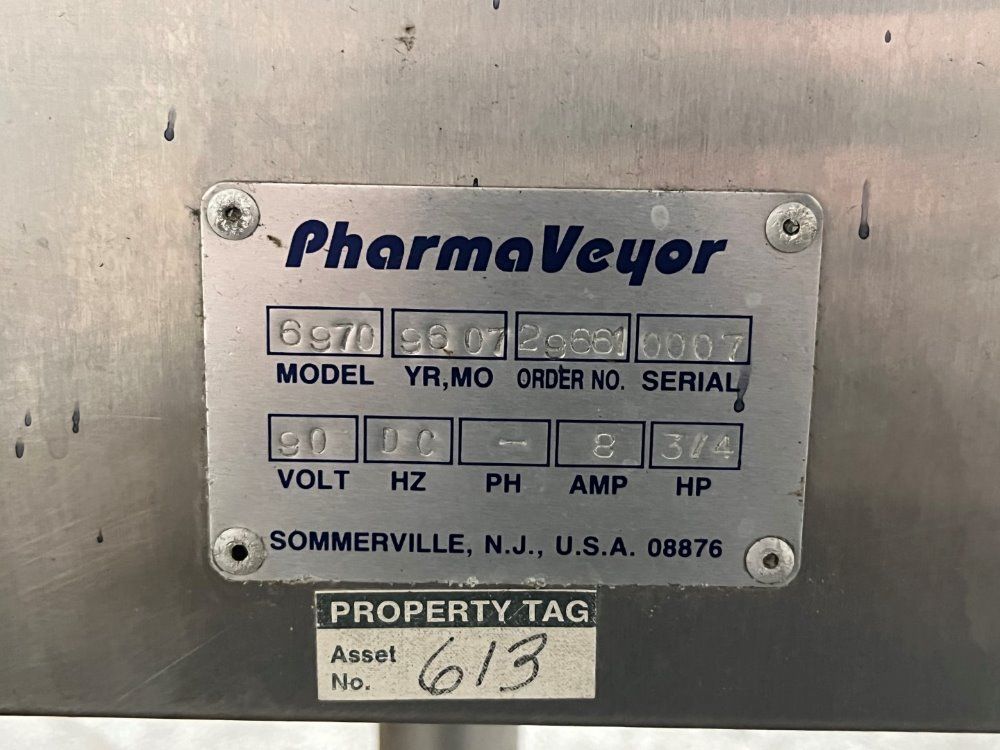 Pharmaveyor #6970, Bidirectional Conveyor, 90 V, 8 Amp., 3/4 HP, 2007 - Image 2