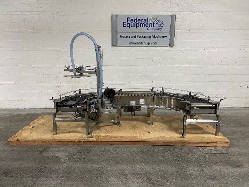 16" wide x 3' long, CPW, Powered Roller Conveyor, 90 deg. Angle sections, on legs - Image 2