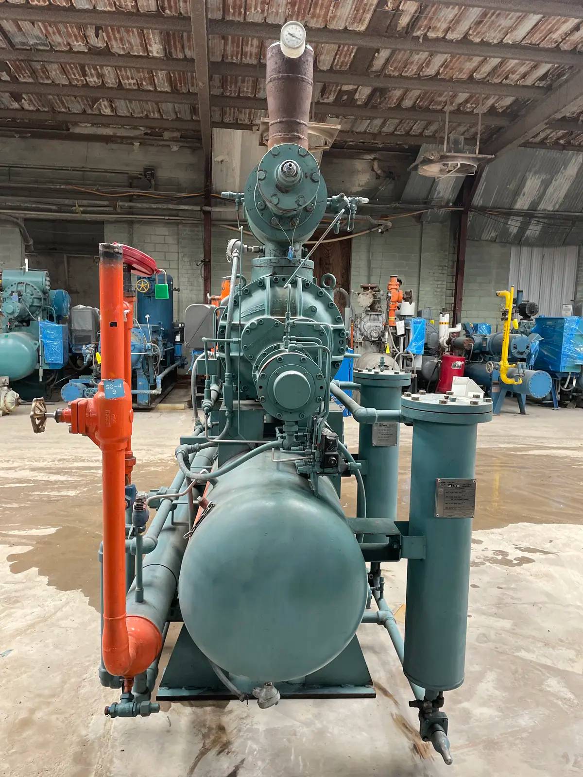100 HP Mycom #UN6WB, 6-Cylinder Reciprocating Compressor, 460 V., 1,170 RPM, 2014 - Image 9