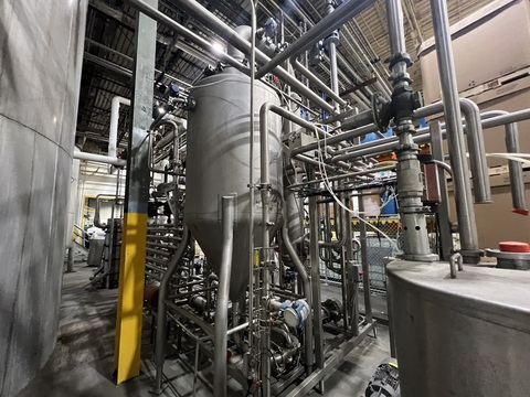 Pasteurizer System HTST, Tube-In-Tube, CIP, Vacuum Separator, 20 GPM, 190 gallon - Image 5